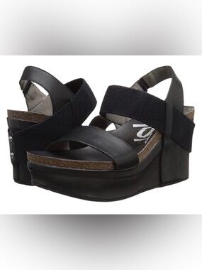 OTBT Black Platform Sandal Women’s Wedge Size 8